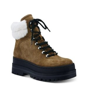 ⬇️ Marc Fisher LTD Womens Pierson Sheepskin Winter & Snow Boots Shoes